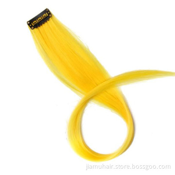 Clip On Hair Extension 57Color Ombre Straight Hair Extension Clip In Hairpieces High Temperature Faber Hair Pieces